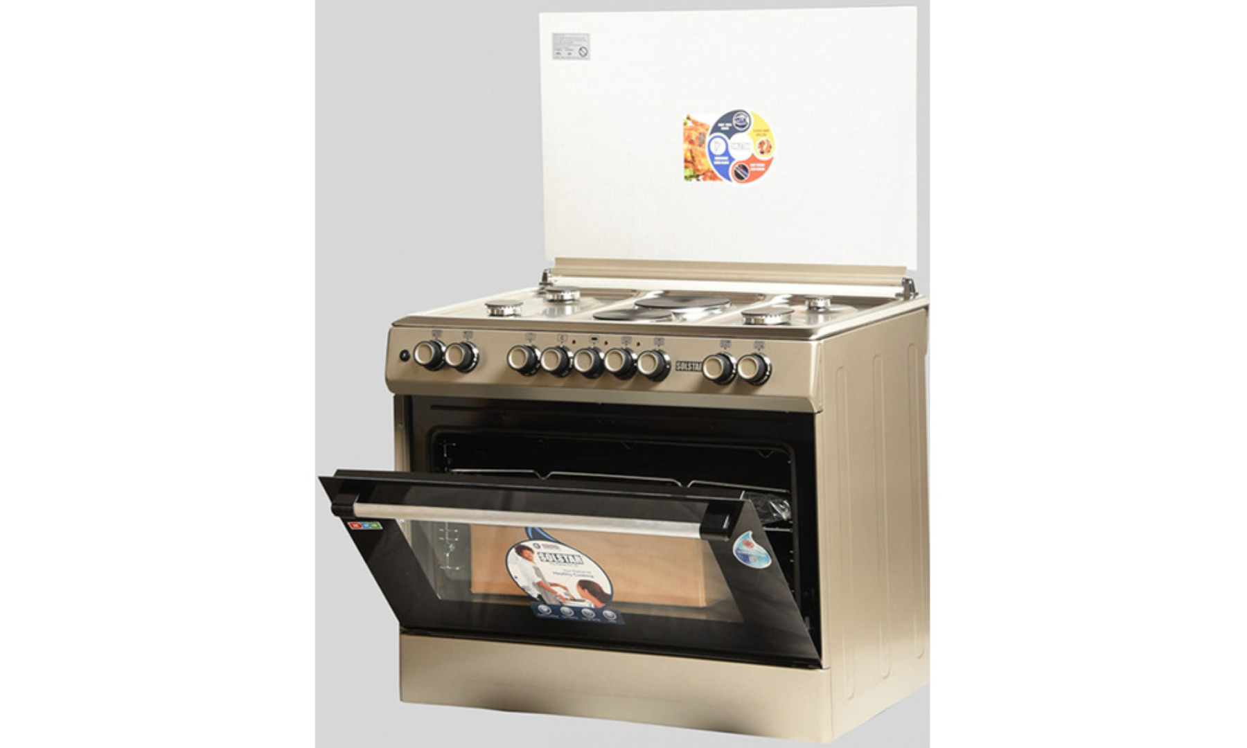 SOLSTAR SO-942DKEINBSS-90CM, 4+2HP Electric Wide Oven, INOX